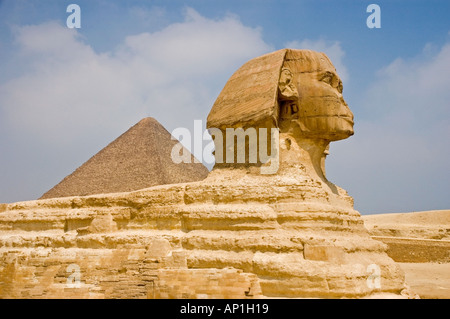 Pyramides et Sphinx Gizeh Le Caire Egypte Moyen-orient DSC 4113 Banque D'Images