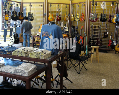 Guitares Gibson shop à downtown factory Memphis Tennessee USA Banque D'Images