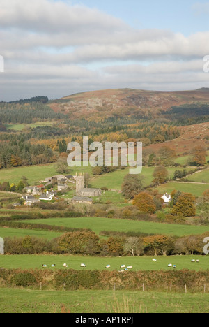 Sheepstor Village sur le bord de Dartmoor Cheval de guerre a été tourné ici. Banque D'Images