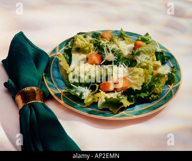 La salade césar place setting Banque D'Images