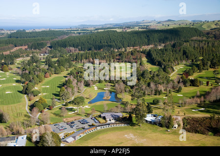 Golf International de Wairakei Taupo près de Île du Nord Nouvelle-zélande aerial Banque D'Images