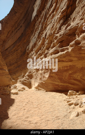 Des modèles dans les formations rocheuses au Canyon coloré dans le Sinaï Egypte Banque D'Images