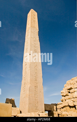 Les obélisques d'Hatshepsout et Tuthmose, complexe du temple de Karnak, Louxor, Egypte, Moyen-Orient. DSC 4405 Banque D'Images