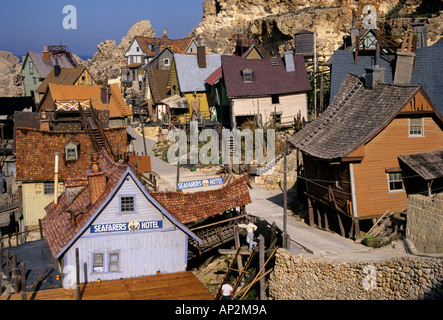 Maisons de village Popeye Malte Europe Banque D'Images