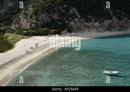 Près de la plage de Cala Luna, Cala Gonone Sardaigne, Italie. Banque D'Images