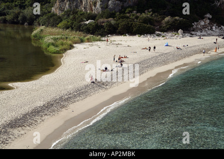 Près de la plage de Cala Luna, Cala Gonone Sardaigne, Italie. Banque D'Images