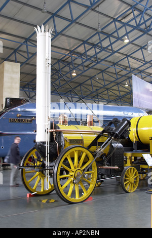 George Stephenson's rocket locomotive au York National Railway Museum Banque D'Images