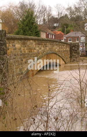 Inondation de la rivière Arun en janvier 2008 Banque D'Images