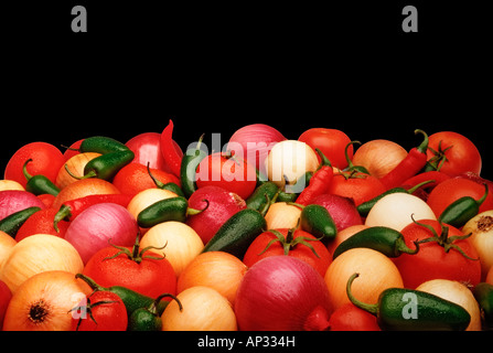 Gros tas de délicieux légumes Spritzed Banque D'Images