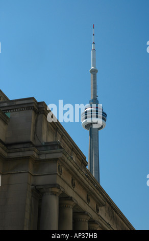 La Tour CN et la gare Union, Toronto, Ontario, Canada. Banque D'Images