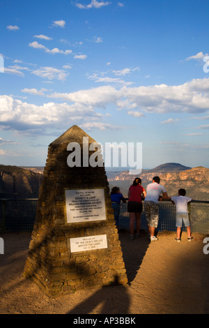 À admirer la vue de Govetts Leap lookout près de Blackheath Nouveau Banque D'Images