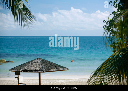 Plage, resort Angsana Bintan, Indonésie, Banque D'Images