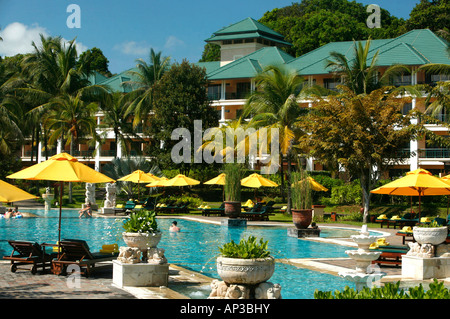 Piscine, Eden Resort, Bintan Island, Indonésie Banque D'Images