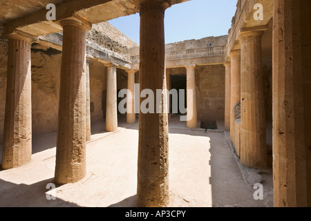 Tombes des rois près de Paphos, Chypre, Côte Ouest Banque D'Images