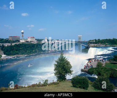 Avis de notre part vers le côté canadien, Niagara Falls, New York State, USA Banque D'Images