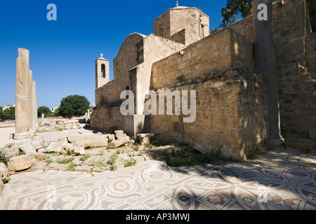 Des mosaïques et des piliers de la Basilique de St Paul, Agia Kyriaki Chrysopolitissa (ou), Paphos, Chypre, Côte Ouest Banque D'Images