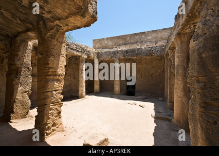 Tombes des rois près de Paphos, Chypre, Côte Ouest Banque D'Images