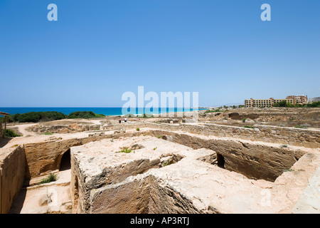 Tombes des rois près de Paphos, Chypre, Côte Ouest Banque D'Images