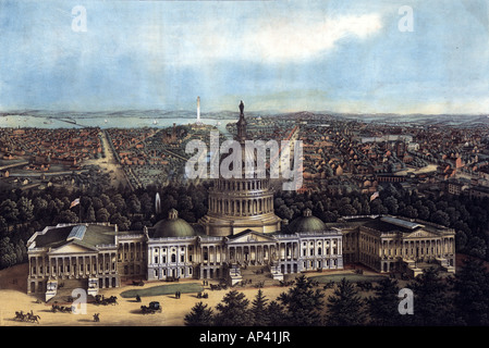 Vue de Washington 1871 Banque D'Images