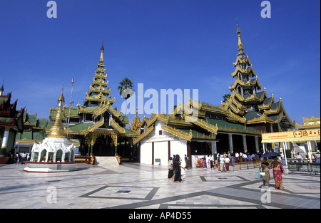 La Division de Yangon Birmanie Myanmar Yangon pagode Shwe Dagon Banque D'Images