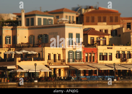 Crète, Grèce. Un Tilt-shift voir d'Hania (La Canée, Chanea, Xania). L'année 2007. Banque D'Images