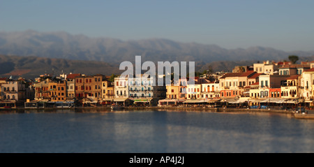 Crète, Grèce. Un Tilt-shift voir d'Hania (Chanea / Chania / Xania). L'année 2007. Banque D'Images