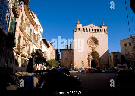 Palma Majorque La basilique ou église de Saint François d'assise sur la Plaza de Sant Francesc Banque D'Images