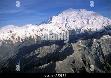 Amérique du Nord, USA, Alaska, Denali National Park. Vue aérienne de la face nord de Denali Banque D'Images