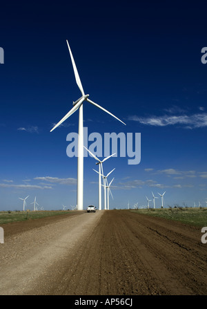 Éoliennes sur Texas Eolienne Banque D'Images