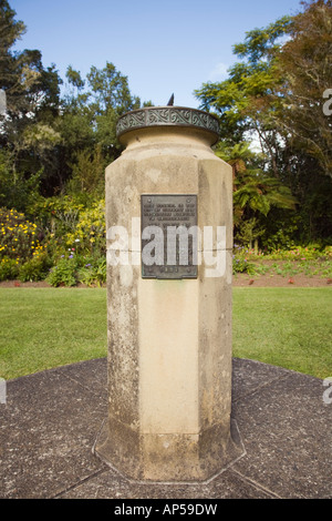 Cadran solaire dans la maison commémorative traité motifs à Waitangi Réserve Nationale Baie des Îles Northland Nouvelle-Zélande Île du Nord Banque D'Images