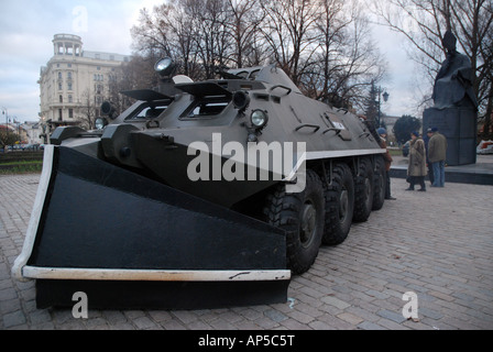 Reconstitution historique de Varsovie pendant 26. anniversaire de présenter la loi martiale en Pologne par les communistes Banque D'Images