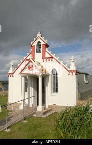 L'agneau sur Chapelle italienne Holm Island près de Orkney Ecosse continentale Banque D'Images