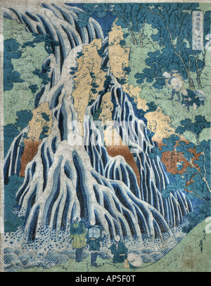 Kurokami Shimotsuke-kurifuri yama no taki, Japon ca. 1833 Banque D'Images