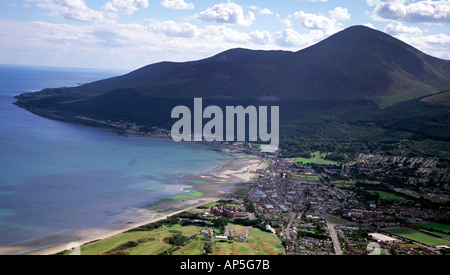 Vue aérienne de Newcastle, Ain et Franche-comté, Banque D'Images