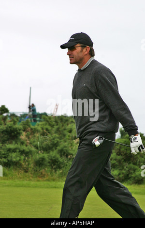 Nick Faldo Ryder Cup capitaine jouant dans le championnat ouvert de golf 2007 de la Banque D'Images