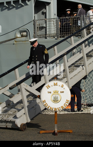 Destroyer HMS Edinburgh au Port de Leith, Édimbourg, Écosse Banque D'Images