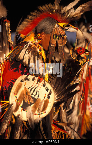 USA, Montana, celbration de pow-wow la réserve indienne de Flathead Banque D'Images