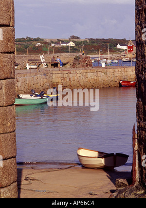 HUGHTOWN HARBOUR ST MARY'S ÎLES SCILLY ENGLAND UK Banque D'Images