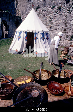 RE HISTORIQUE ADOPTION PORTCHESTER CASTLE HAMPSHIRE ENGLAND UK Banque D'Images