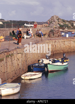 HUGHTOWN HARBOUR ST MARY'S ÎLES SCILLY ENGLAND UK Banque D'Images