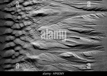 Des modèles dans le sable - plage de l'Ouest Eau douce , Pembrokeshire, Pays de Galles Banque D'Images