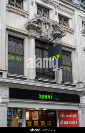 L'Zavvi megastore dans Oxford Street Londres anciennement Virgin Banque D'Images