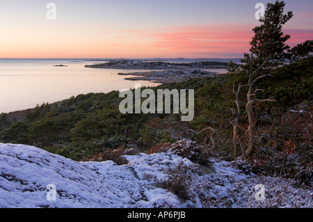 Point de vue. Västerskog Särö, Halland, Suède Banque D'Images