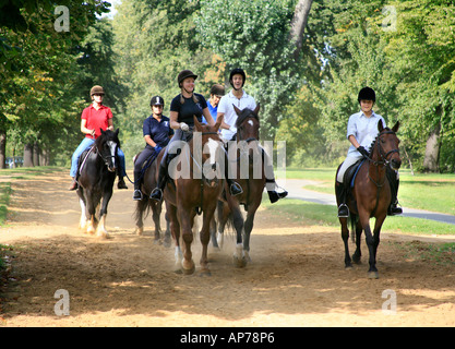 L'équitation dans la région de Hyde Park Banque D'Images