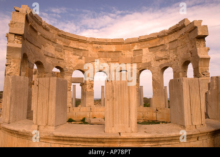 Le marché Leptis Magna Libye Banque D'Images