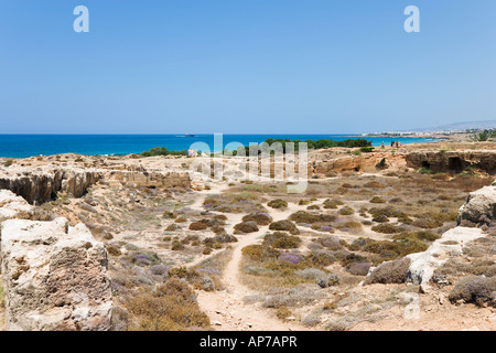 Tombes des rois près de Paphos, Chypre, Côte Ouest Banque D'Images