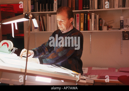 Directeur artistique à l'agence de maison d'édition ou de faire la mise en page et la conception du travail à Stockholm Banque D'Images