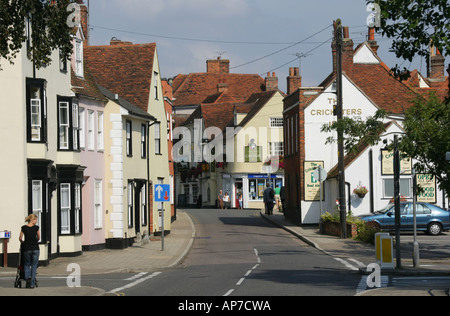 La grande rue, Coggeshall, Essex, Angleterre, Royaume-Uni. Banque D'Images