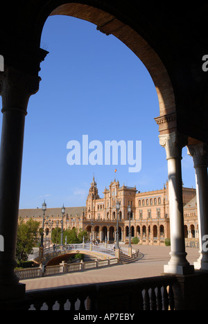 Plaza de España à Séville en Espagne Banque D'Images