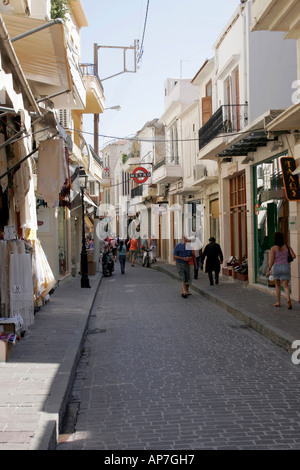 Dans la vieille ville de Rethymnon. La Crète. Île grecque. L'EUROPE. Banque D'Images